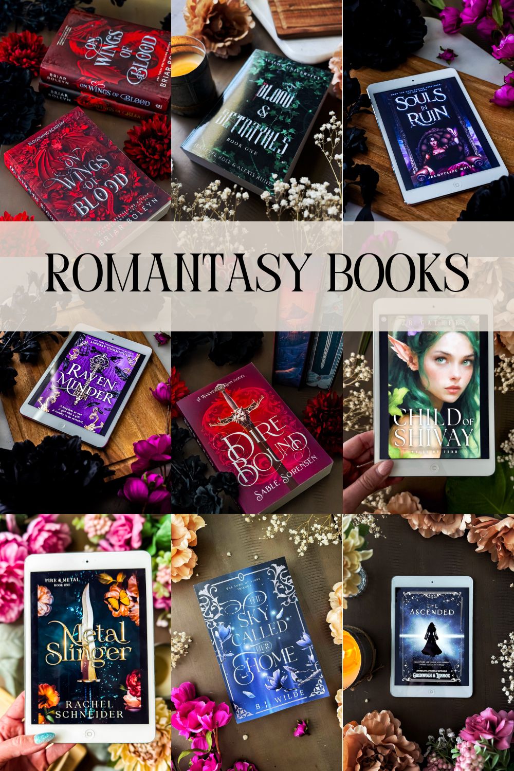 romantasy books pinterst image.