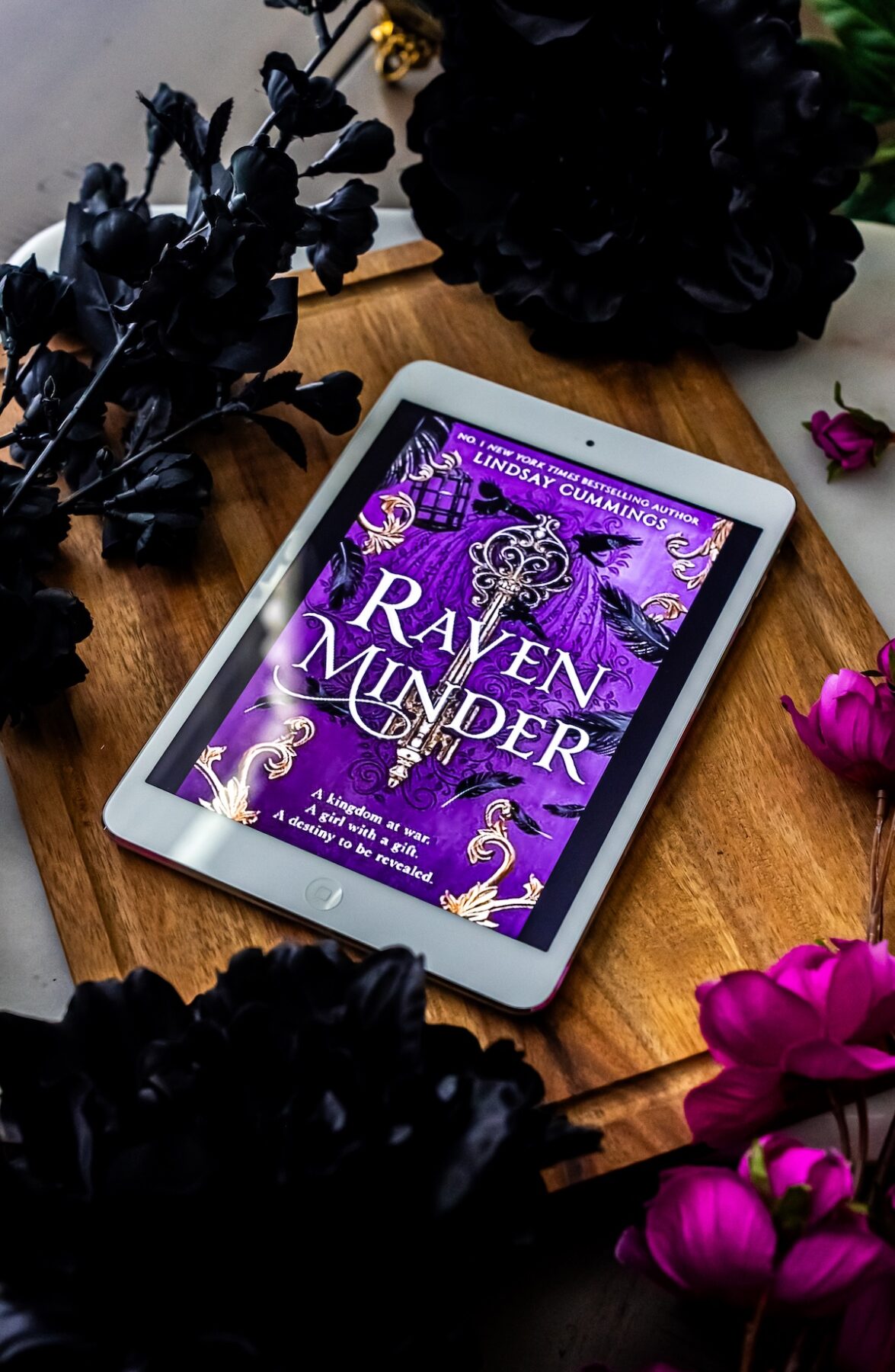 Ravenminder book on iPad.