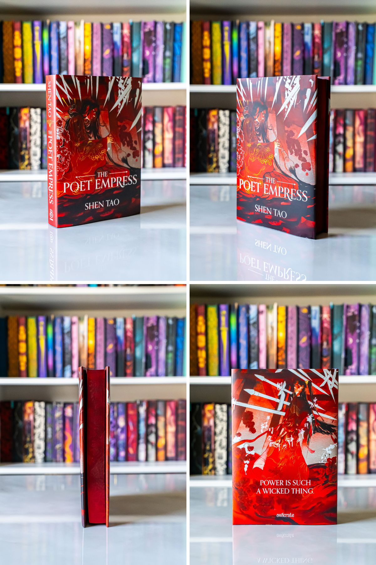 collage of the the poet empress owl crate special edition
