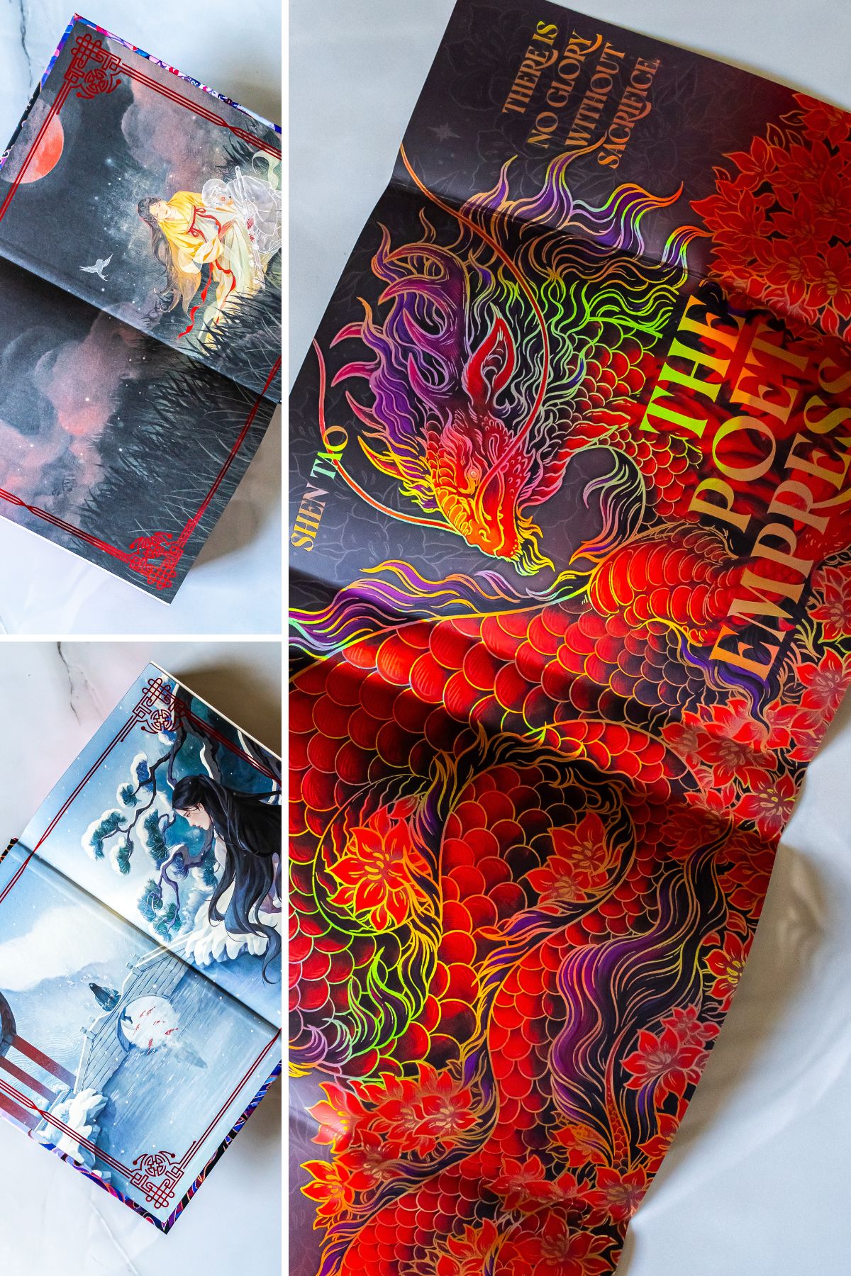 collage of the the poet empress owl crate special edition